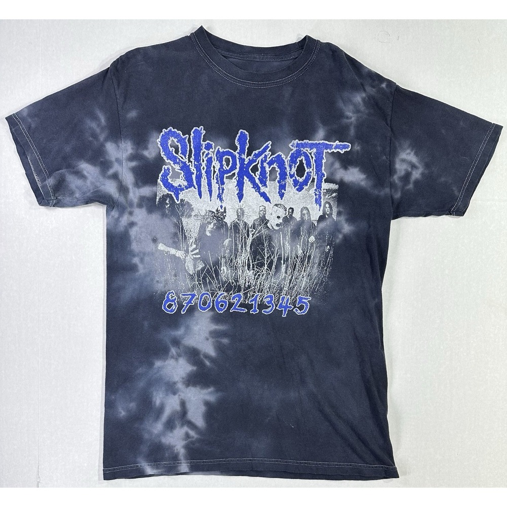 Slipknot Bleach Tie Dye Band T-Shirt M 870621345 Graphic Tee Metal Rock